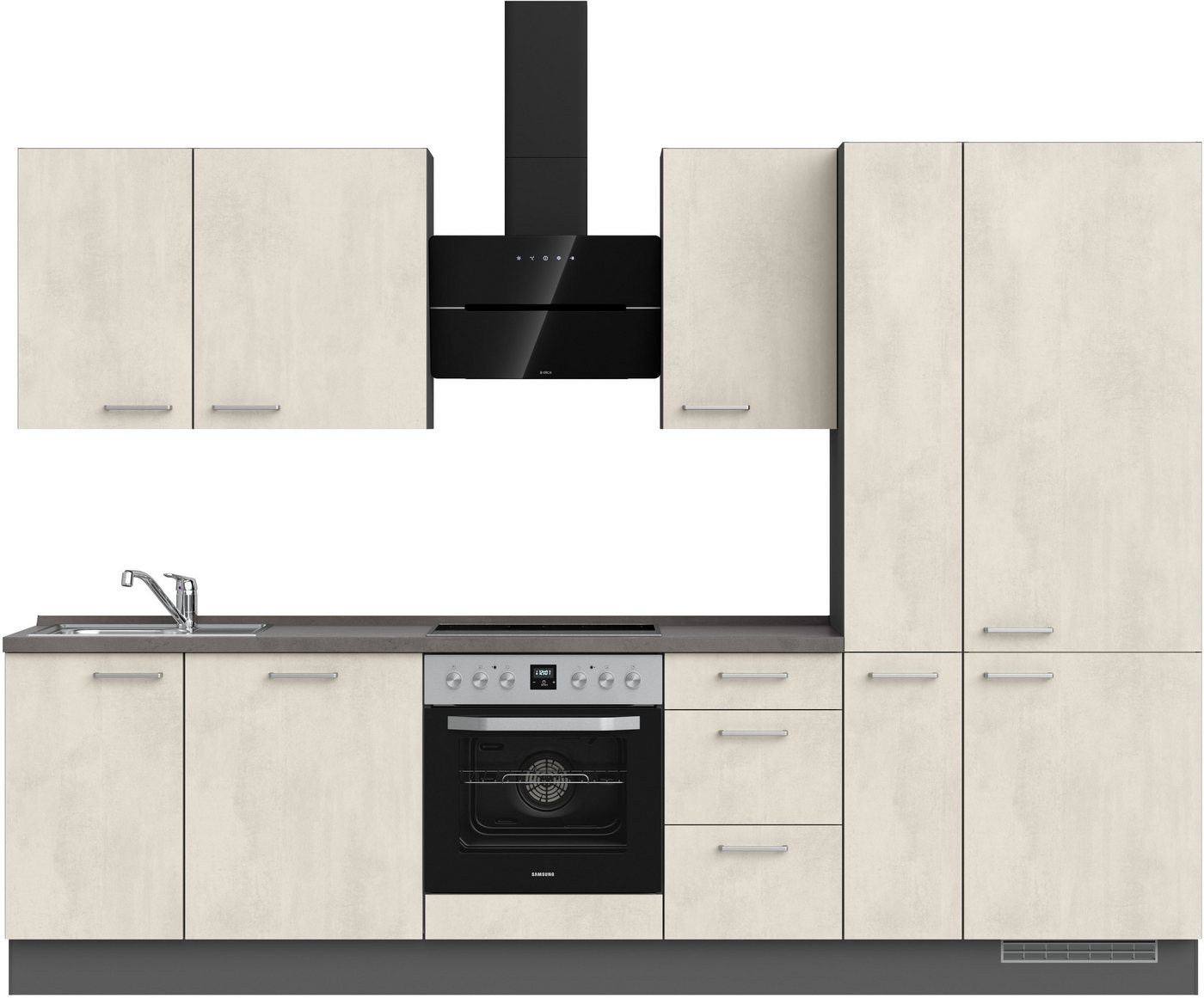 nobilia® Küchenzeile Riva premium", vormontiert, Ausrichtung wählbar, Breite 300 cm, mit E-Geräten" von nobilia®