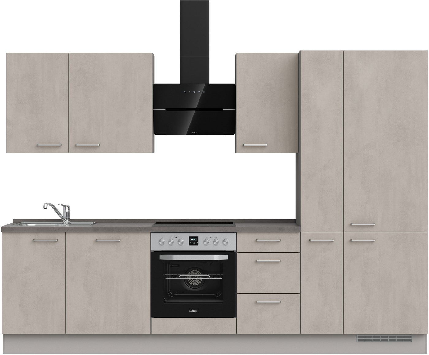 nobilia® Küchenzeile Riva premium", vormontiert, Ausrichtung wählbar, Breite 300 cm, mit E-Geräten" von nobilia®