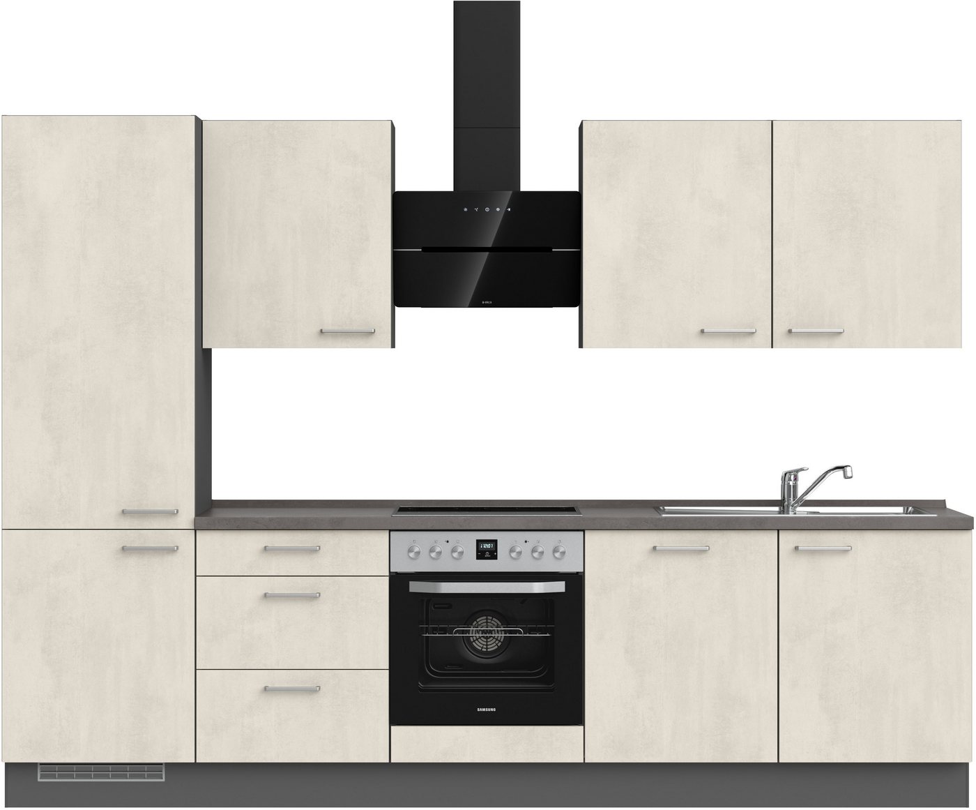 nobilia® Küchenzeile Riva premium", vormontiert, Ausrichtung wählbar, Breite 300 cm, mit E-Geräten" von nobilia®