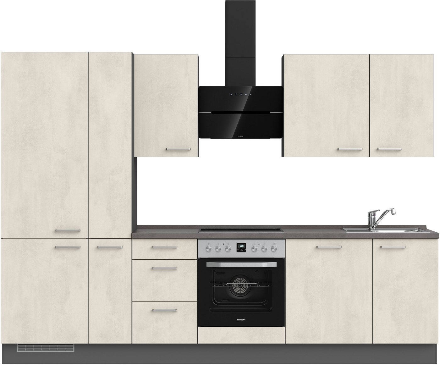 nobilia® Küchenzeile Riva premium", vormontiert, Ausrichtung wählbar, Breite 300 cm, ohne E-Geräte" von nobilia®