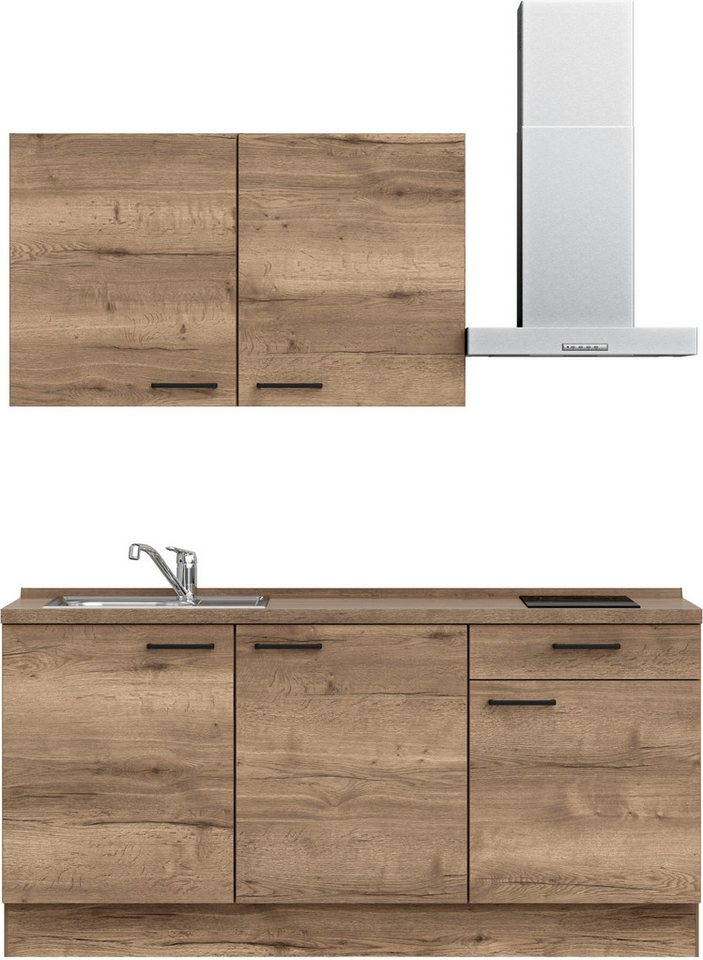 nobilia® Küchenzeile "Structura basic", vormontiert, Ausrichtung wählbar, Breite 180 cm, ohne E-Geräte von nobilia®