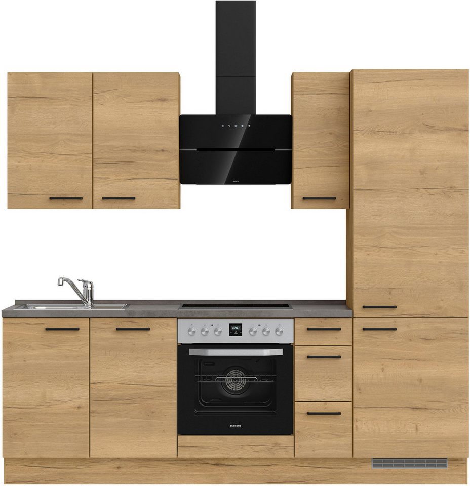 nobilia® Küchenzeile Structura premium", vormontiert, Ausrichtung wählbar, Breite 240 cm, ohne E-Geräte" von nobilia®
