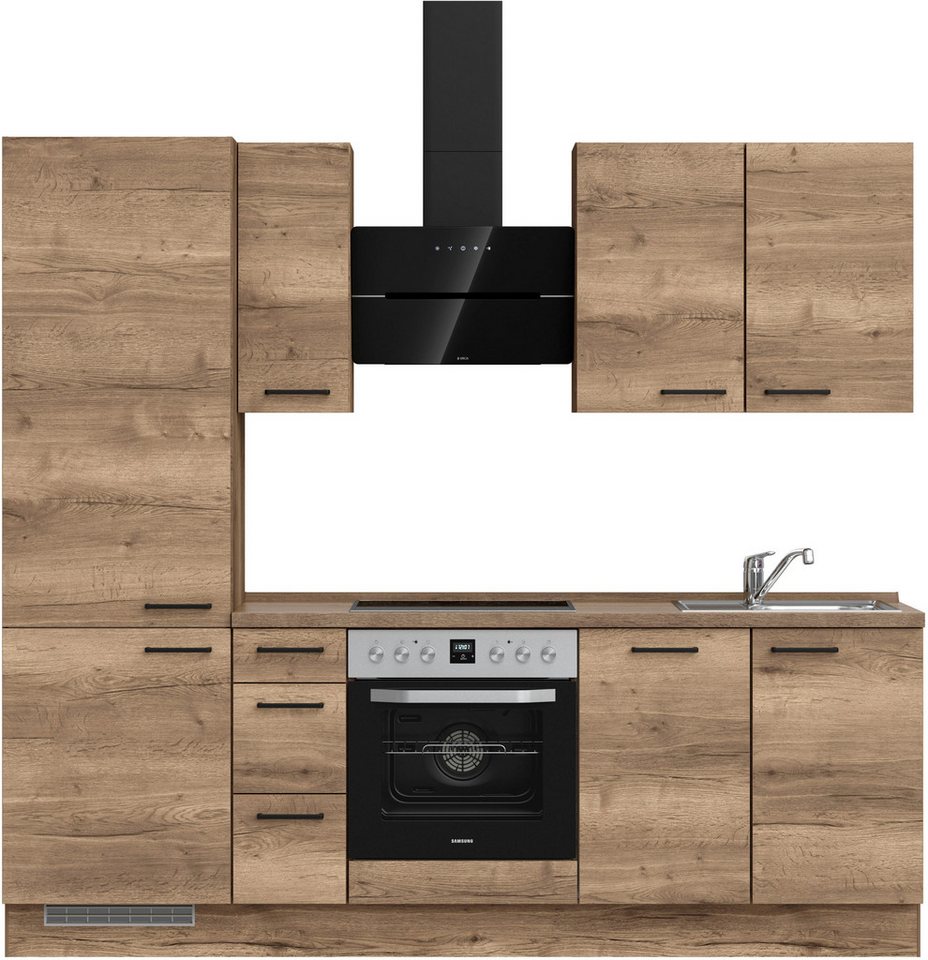 nobilia® Küchenzeile Structura premium", vormontiert, Ausrichtung wählbar, Breite 240 cm, ohne E-Geräte" von nobilia®