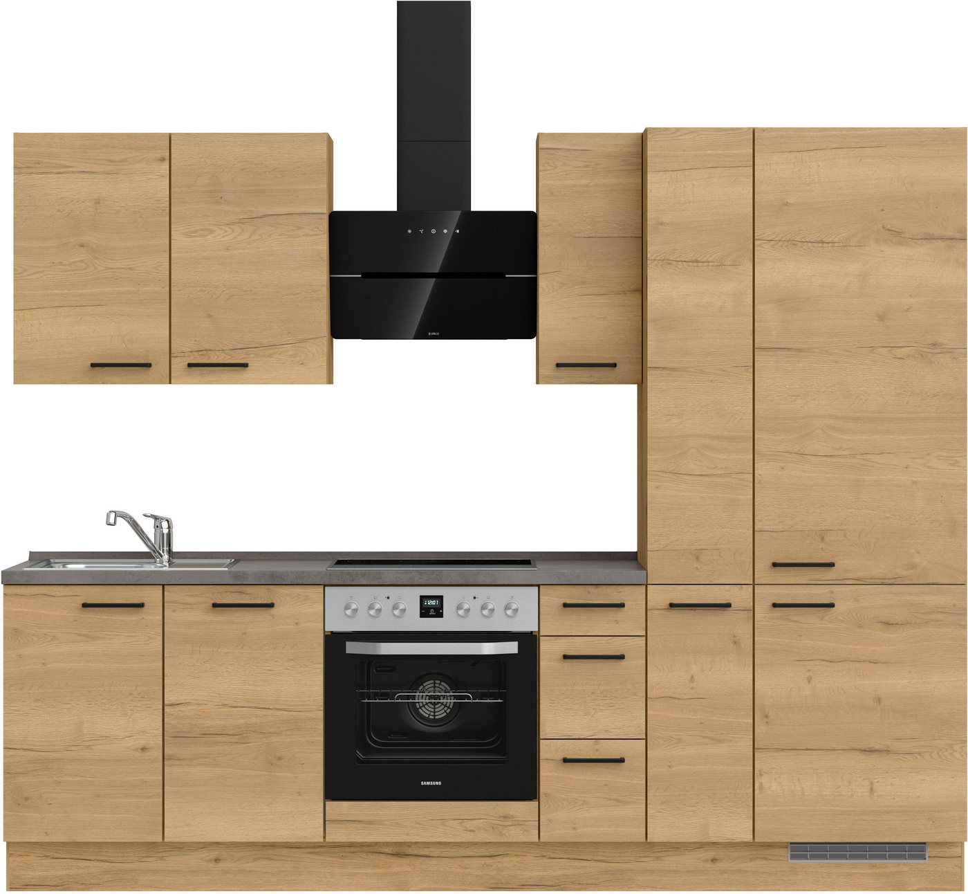 nobilia® Küchenzeile Structura premium", vormontiert, Ausrichtung wählbar, Breite 270 cm, mit E-Geräten" von nobilia®
