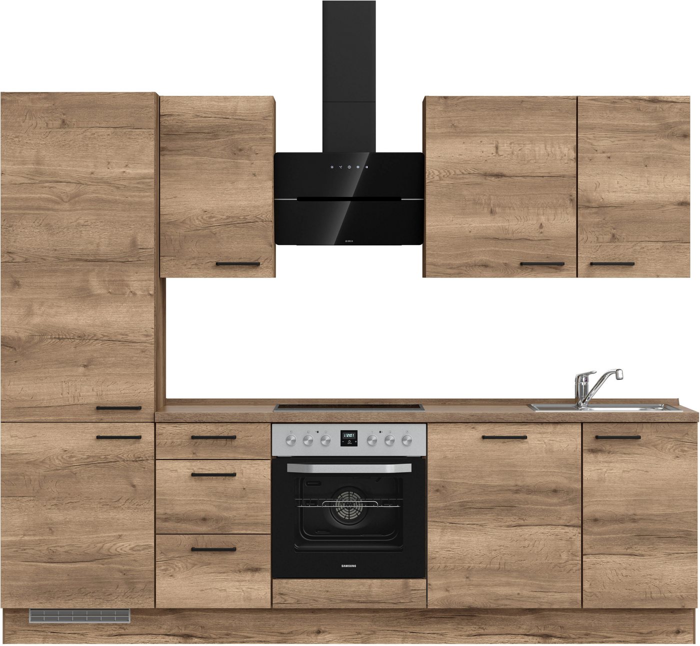 nobilia® Küchenzeile Structura premium", vormontiert, Ausrichtung wählbar, Breite 270 cm, ohne E-Geräte" von nobilia®