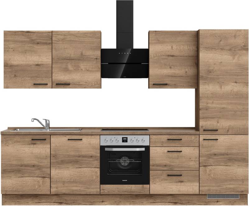 nobilia® Küchenzeile Structura premium", vormontiert, Ausrichtung wählbar, Breite 300 cm, mit E-Geräten" von nobilia®