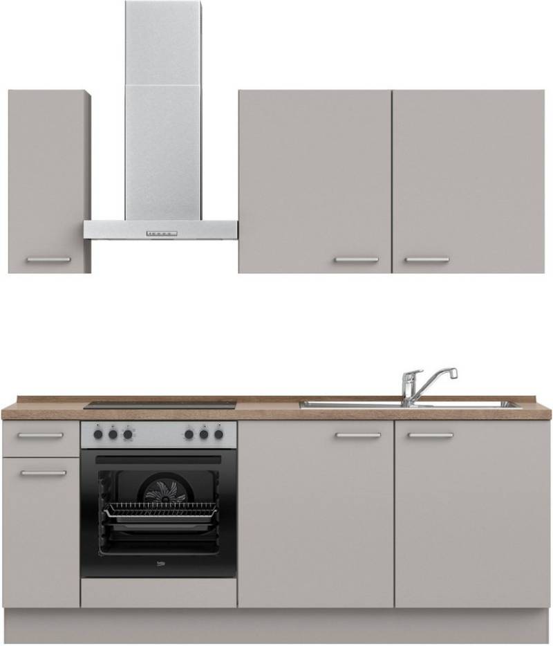 nobilia® Küchenzeile "Touch I", vormontiert, Ausrichtung wählbar, Breite 210 cm, wahlw. mit E-Geräten von nobilia®