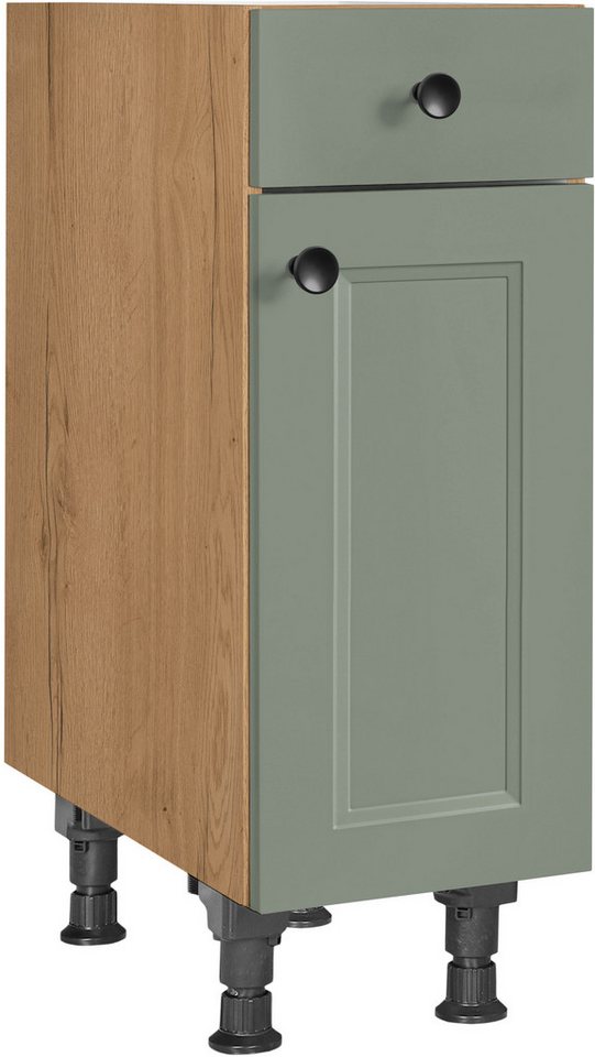 nobilia® Unterschrank "Cascada", Ausrichtung wählbar, vormontiert, in den Breiten 30, 45 und 60 cm Breite, mit höhenverstellbaren Sockelfüßen, vormontiert von nobilia®