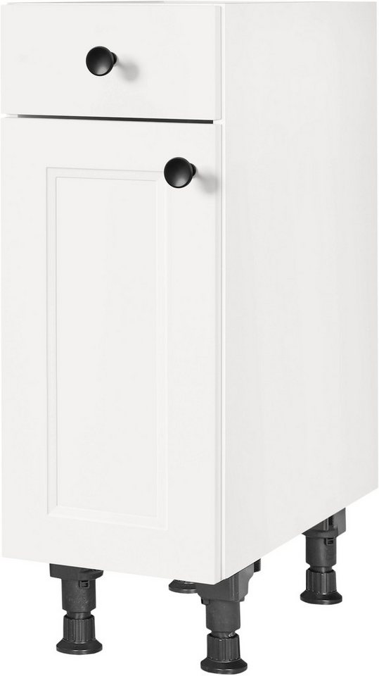 nobilia® Unterschrank "Cascada", Ausrichtung wählbar, vormontiert, in den Breiten 30, 45 und 60 cm Breite, mit höhenverstellbaren Sockelfüßen, vormontiert von nobilia®