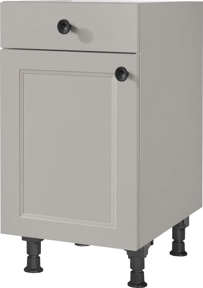 nobilia® Unterschrank "Cascada", Ausrichtung wählbar, vormontiert, in den Breiten 30, 45 und 60 cm Breite, mit höhenverstellbaren Sockelfüßen, vormontiert von nobilia®