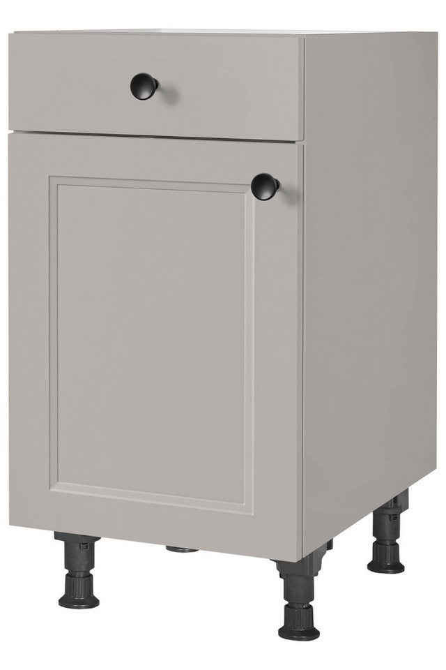 nobilia® Unterschrank "Cascada", Ausrichtung wählbar, vormontiert, in den Breiten 30, 45 und 60 cm Breite, mit höhenverstellbaren Sockelfüßen, vormontiert von nobilia®