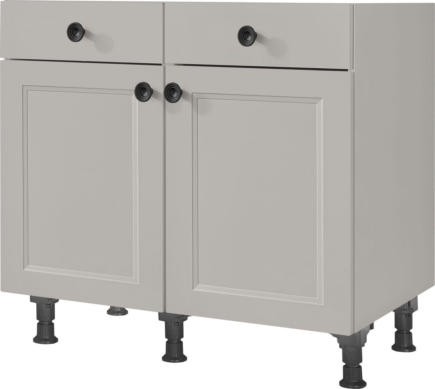 nobilia® Unterschrank "Cascada", vormontiert, Breite 90 cm, Soft-Close-Funktion bei den Schubkästen, inkl. höhenverstellbare Sockelfüße von nobilia®
