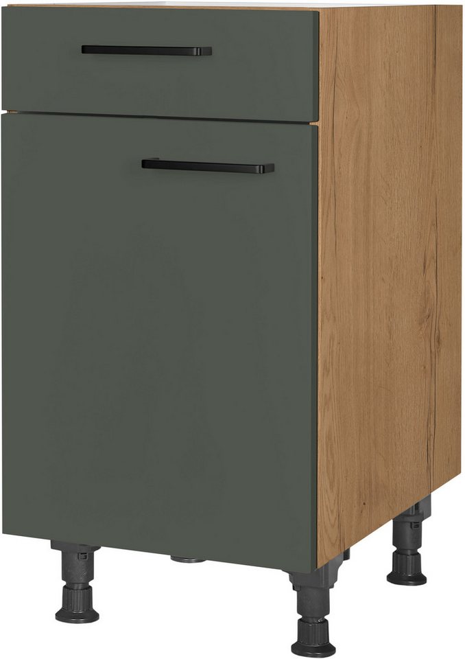 nobilia® Unterschrank "Easytouch", Ausrichtung wählb., vormontiert, in den Breiten 30, 45 & 60 cm Breite, mit höhenverstellbaren Sockelfüßen, vormontiert von nobilia®
