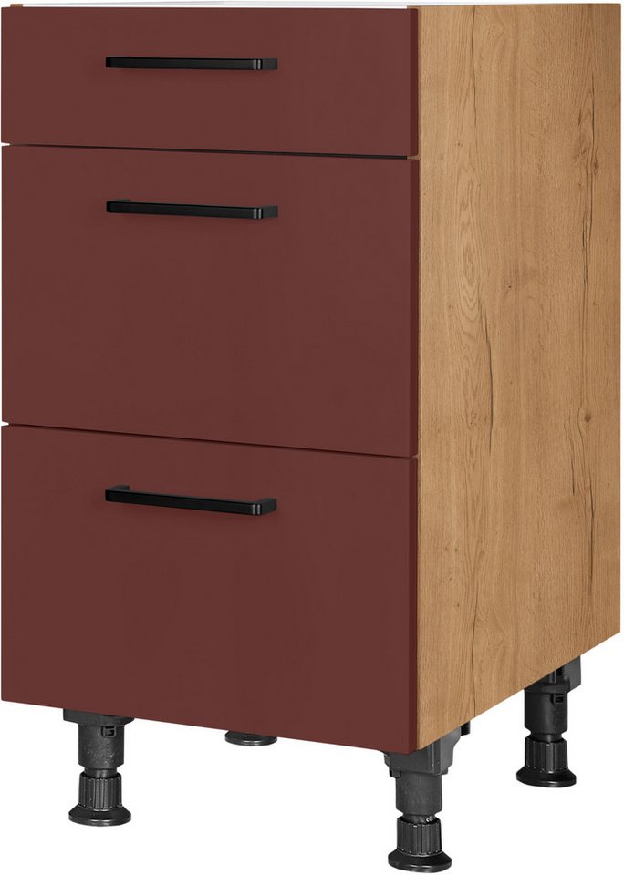 nobilia® Unterschrank "Easytouch", vormontiert, mit höhenverstellbaren Sockelfüßen, in den Breiten 30, 45, 60 und 90 cm, mit Schubkasten und Auszügen von nobilia®
