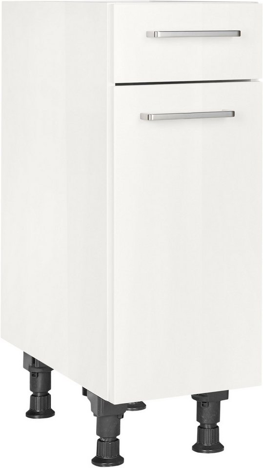 nobilia® Unterschrank "Flash", Ausrichtung wählbar, vormontiert, in den Breiten 30, 45 und 60 cm, mit höhenverstellbaren Sockelfüßen, vormontiert von nobilia®