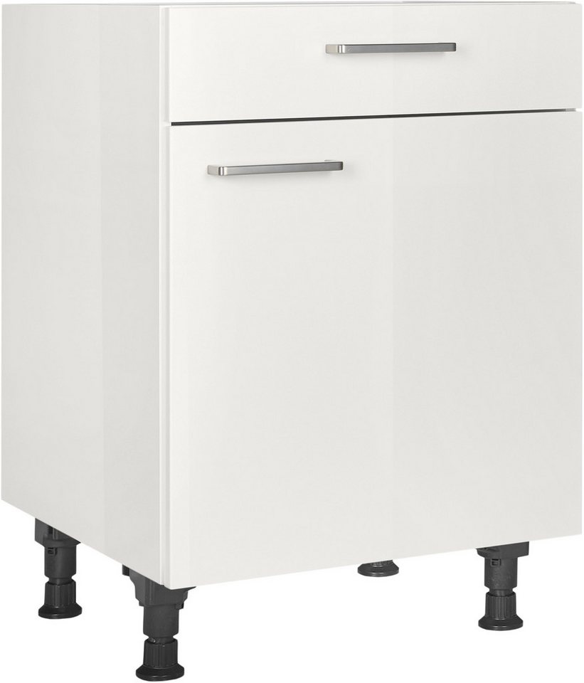 nobilia® Unterschrank "Flash", Ausrichtung wählbar, vormontiert, in den Breiten 30, 45 und 60 cm, mit höhenverstellbaren Sockelfüßen, vormontiert von nobilia®