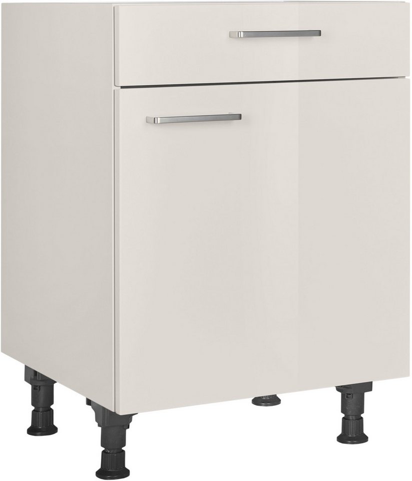 nobilia® Unterschrank "Flash", Ausrichtung wählbar, vormontiert, in den Breiten 30, 45 und 60 cm, mit höhenverstellbaren Sockelfüßen, vormontiert von nobilia®