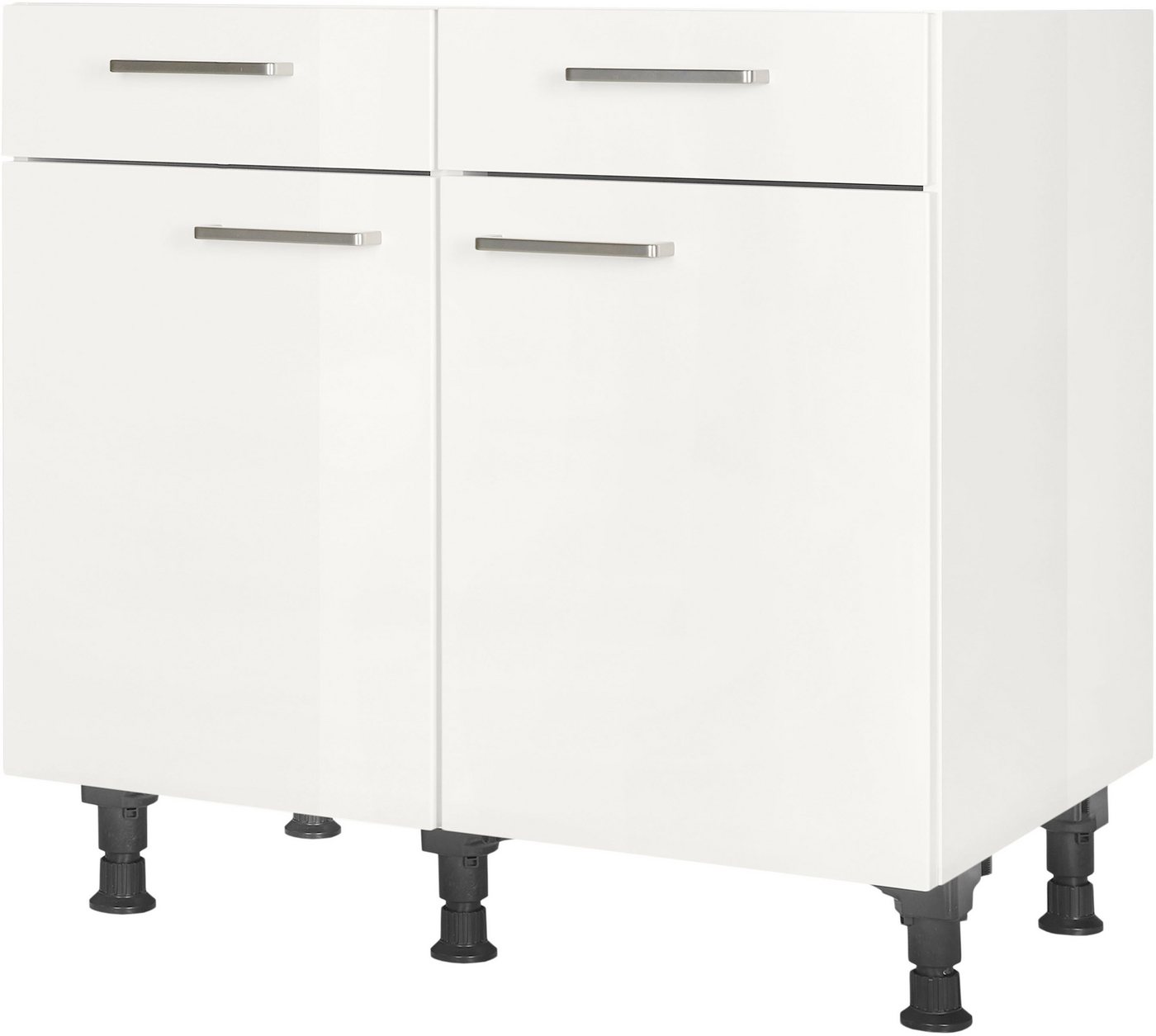 nobilia® Unterschrank "Flash", vormontiert, Breite 90 cm, Soft-Close-Funktion bei den Schubkästen, inkl. höhenverstellbare Sockelfüße von nobilia®