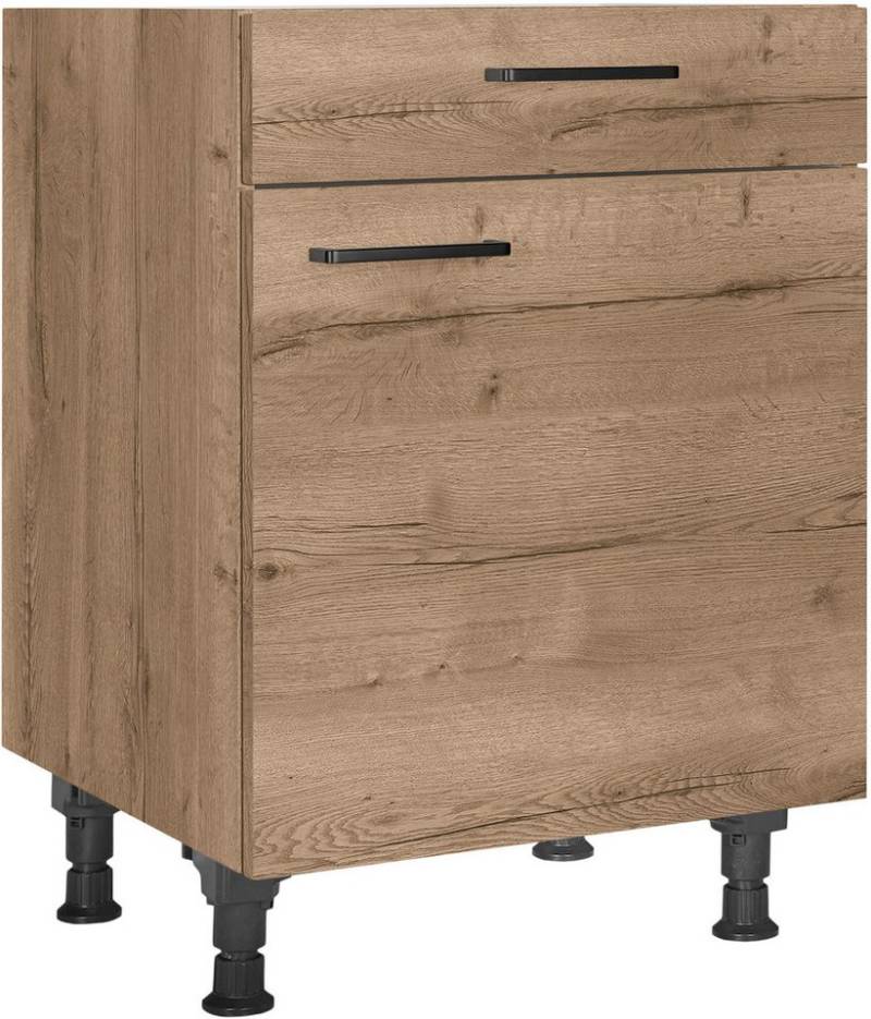 nobilia® Unterschrank "Structura", Ausrichtung wählbar, vormont., in den Breiten 30, 45 und 60 cm Breite, mit höhenverstellbaren Sockelfüßen, vormontiert von nobilia®