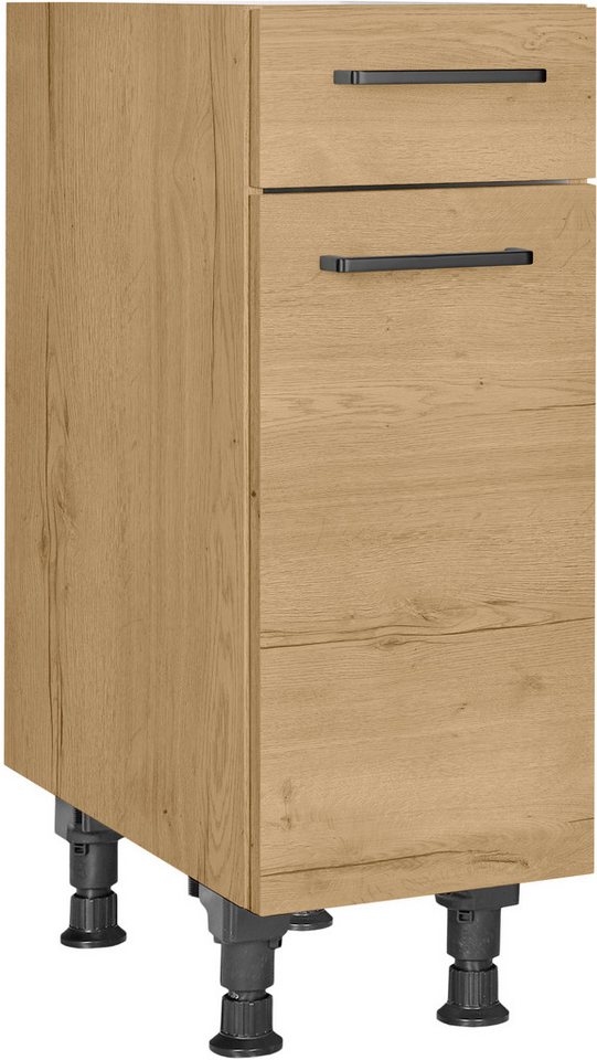 nobilia® Unterschrank "Structura", Ausrichtung wählbar, vormont., in den Breiten 30, 45 und 60 cm Breite, mit höhenverstellbaren Sockelfüßen, vormontiert von nobilia®