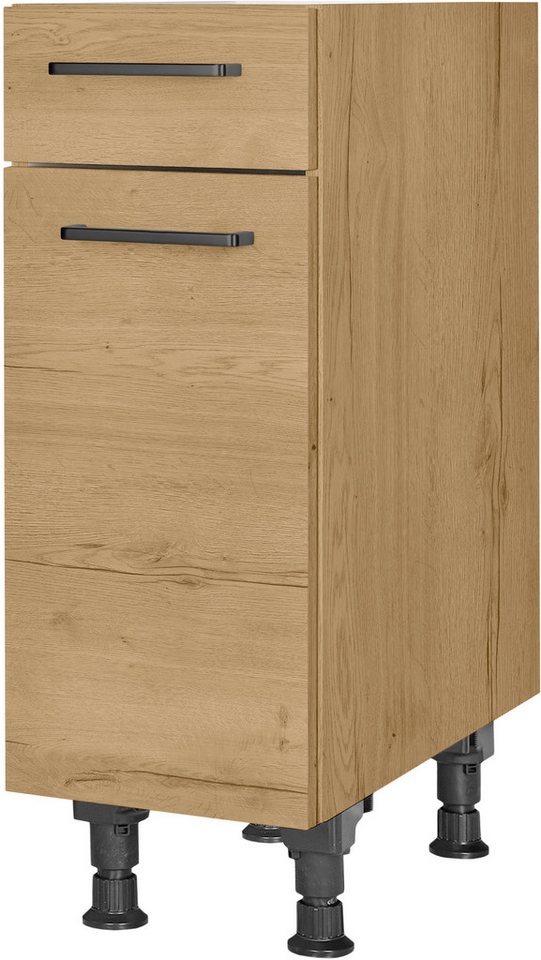 nobilia® Unterschrank "Structura", Ausrichtung wählbar, vormont., in den Breiten 30, 45 und 60 cm Breite, mit höhenverstellbaren Sockelfüßen, vormontiert von nobilia®