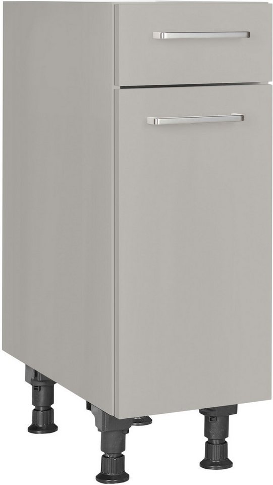 nobilia® Unterschrank "Touch", Ausrichtung wählbar, vormontiert, in den Breiten 30, 45 und 60 cm Breite, mit höhenverstellbaren Sockelfüßen, vormontiert von nobilia®