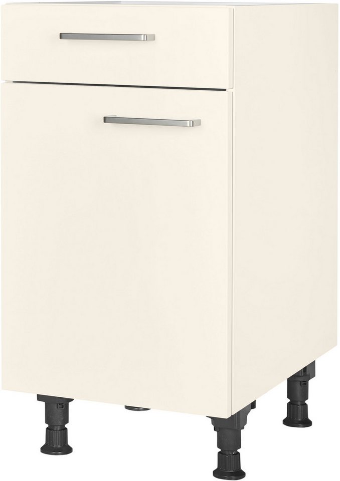 nobilia® Unterschrank "Touch", Ausrichtung wählbar, vormontiert, in den Breiten 30, 45 und 60 cm Breite, mit höhenverstellbaren Sockelfüßen, vormontiert von nobilia®