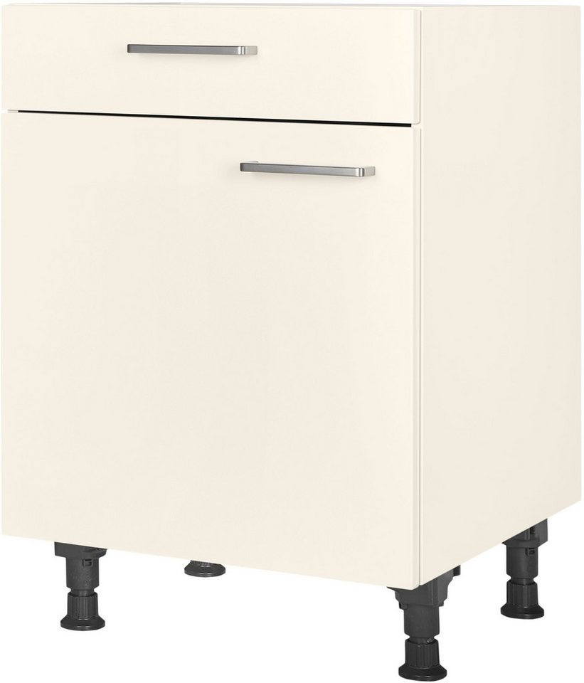 nobilia® Unterschrank "Touch", Ausrichtung wählbar, vormontiert, in den Breiten 30, 45 und 60 cm Breite, mit höhenverstellbaren Sockelfüßen, vormontiert von nobilia®