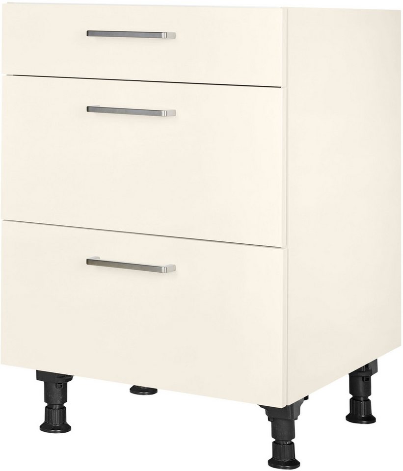 nobilia® Unterschrank "Touch", vormontiert, mit höhenverstellbaren Sockelfüßen, in den Breiten 30, 45, 60 und 90 cm, mit Schubkasten und Auszügen von nobilia®