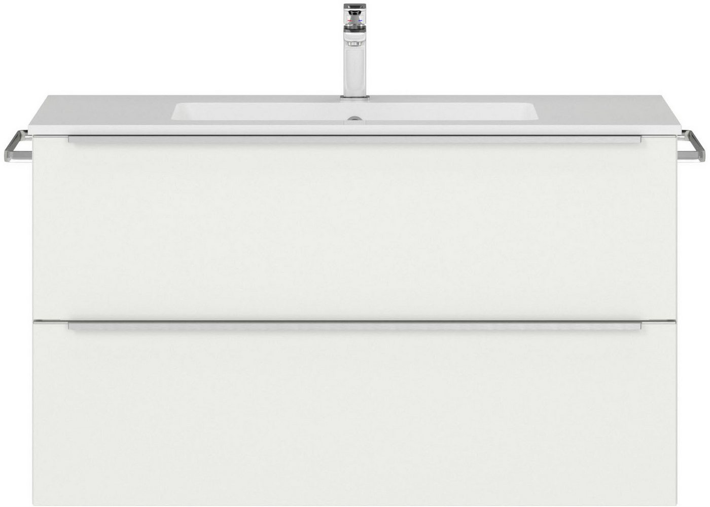nobilia® Waschtisch-Set Levere, (1-St., vormontiert, mit Soft-Close), in vier Breiten von nobilia®