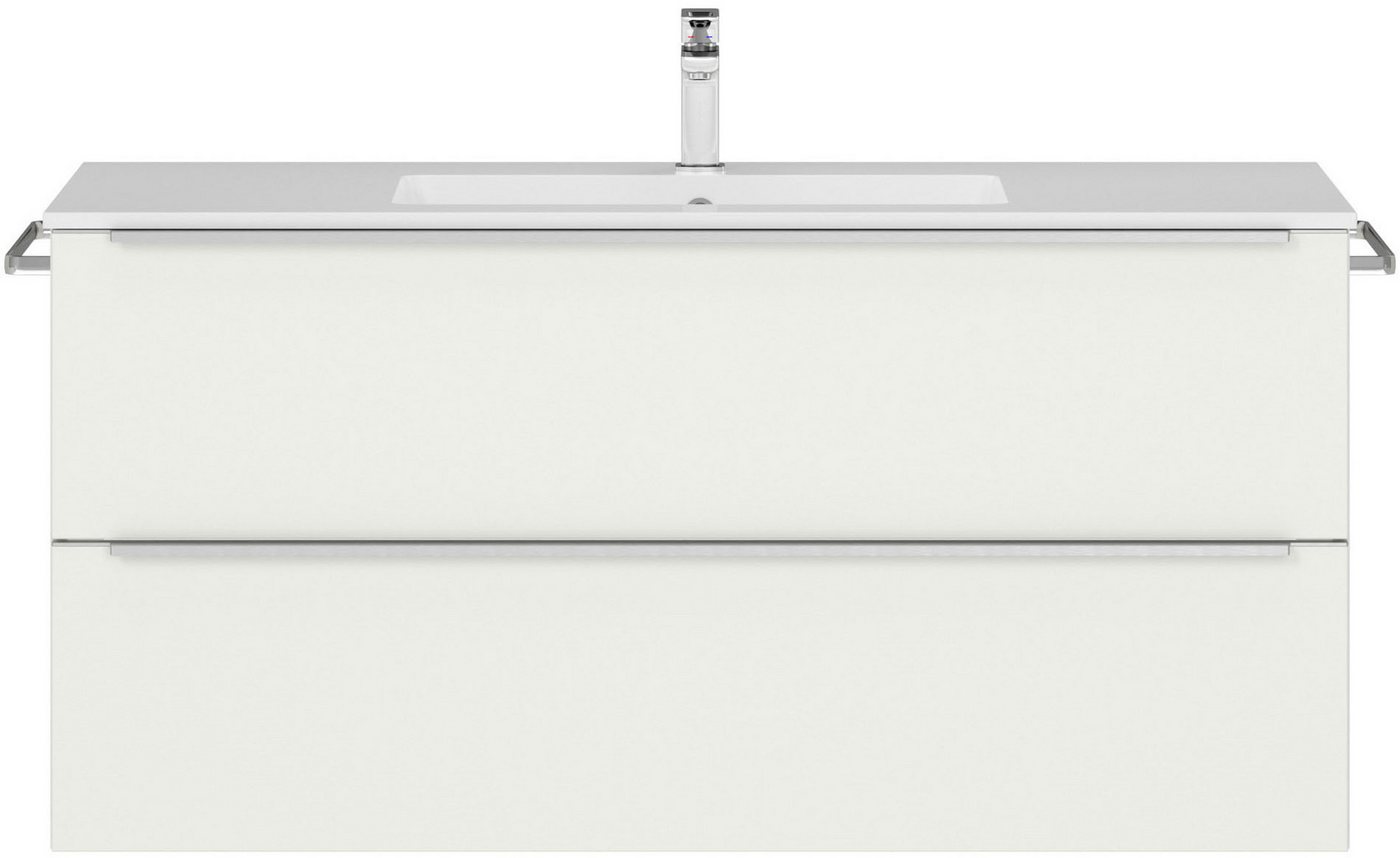 nobilia® Waschtisch-Set Levere, (1-St., vormontiert, mit Soft-Close), in vier Breiten von nobilia®