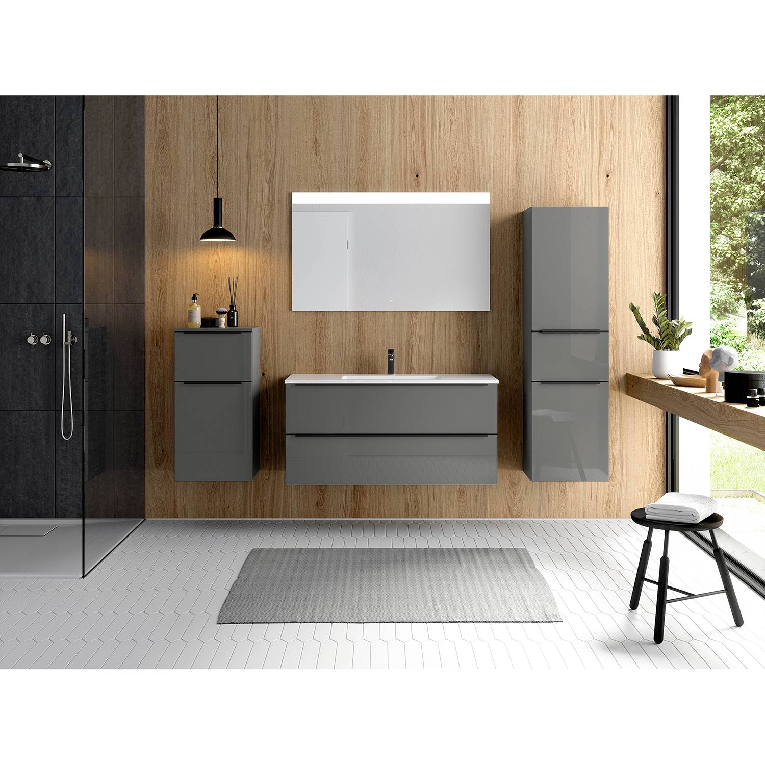 home24 Flächenspiegel MYBA I 120cm Braun Rahmen: Spanplatte, foliert 120cm von home24
