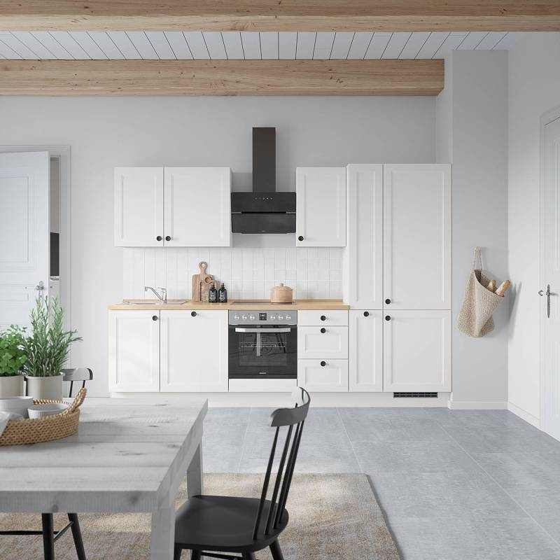 home24 Unterschrank Cascada mit Schubladen 45cm Weiß/Weiß von home24