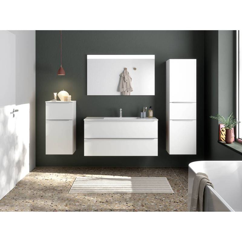home24 Waschtisch MYBA I 120cm Braun/Matt Weiß von home24
