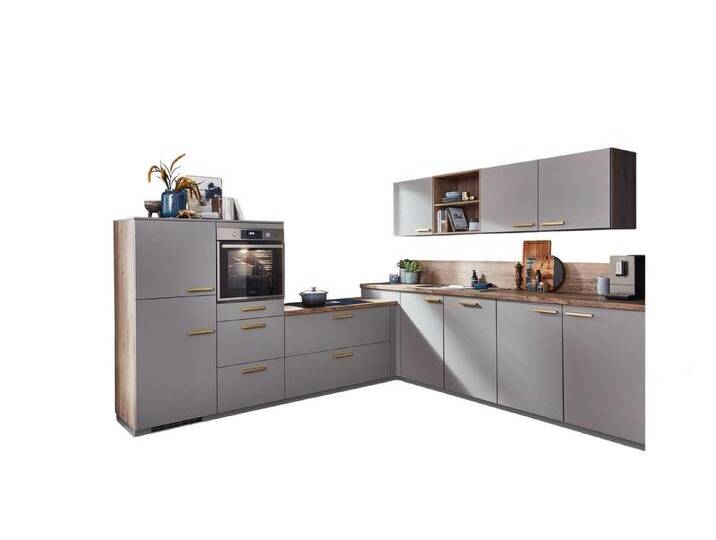 nobilia® Winkelküche Arles, individuell anpassbar, gratis Küchenplanung mit Profis, (Breite 575cm), vormontiert, wahlw. mit E-Geräten, Preis inkl.Lieferung von nobilia