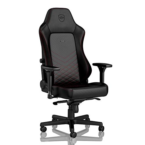 noblechairs Hero Gaming Stuhl - Bürostuhl - Schreibtischstuhl - PU-Kunstleder - Inklusive Kissen - Schwarz/Rot von noblechairs