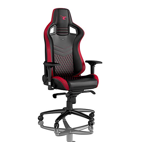 noblechairs Epic Gaming Stuhl - Bürostuhl - Schreibtischstuhl - PU-Kunstleder - Inklusive Kissen - Mousesports Edition - Schwarz/Rot von noblechairs