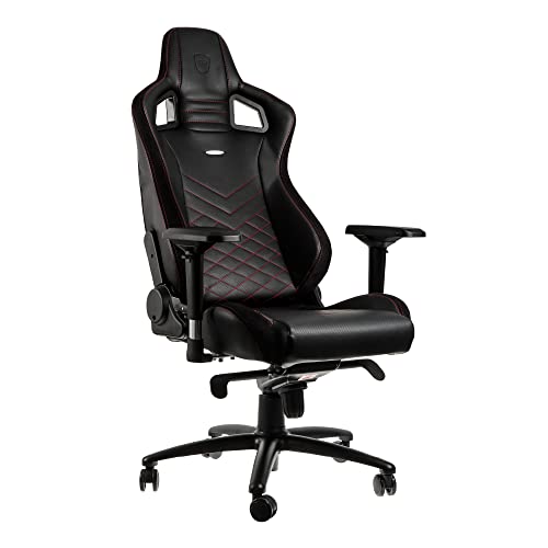 noblechairs Epic Gaming Stuhl - Bürostuhl - Schreibtischstuhl - PU-Kunstleder - Inklusive Kissen - Schwarz/Rot von noblechairs