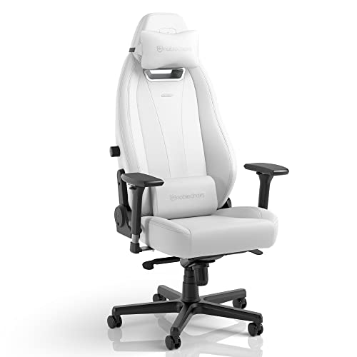 noblechairs Legend Gaming Stuhl Weiß - Gaming Chair PC 150 kg Belastbarkeit - Gamer Stuhl Noblechair Gaming Sessel - PC Stuhl Gaming - 4D- Armlehnen von noblechairs