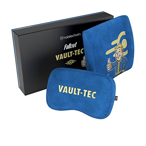 noblechairs Memory Foam Kissen-Set Fallout Vault-Tec Edition, Kissen für Gaming Stuhle, Ergonomisch kissenstuhl, Stuhl Kissen mit Lendenwirbelstütze von noblechairs