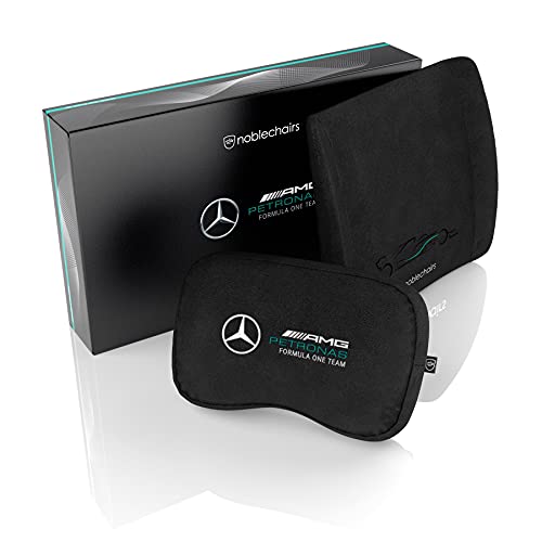noblechairs Memory Foam Kissen-Set Mercedes-AMG Petronas Formula One Team Edition, Kissen für Gaming Stuhle, Stuhl Kissen mit Lendenwirbelstütze von noblechairs