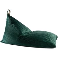 Nobodinoz - Essaouira Sitzsack aus Samt, 115 x 77 cm, jungle green von nobodinoz