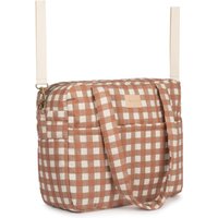 Nobodinoz - Hyde Park Kinderwagen Tasche, wasserfest, terracotta checks von nobodinoz