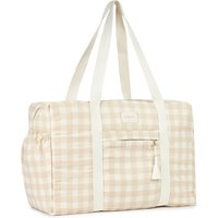 Nobodinoz - Opera Reisetasche, wasserfest, 46 x 29 x 20 cm, ivory checks von nobodinoz