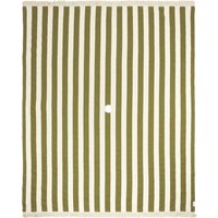 Nobodinoz - Portofino Strandtuch XL, 146 x 175 cm, pistachio stripes waffle von nobodinoz