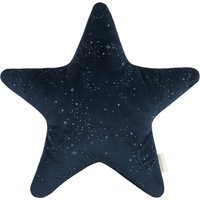 Nobodinoz - Samt-Kissen Stern, 40 x 40 cm, night blue silver milky way von nobodinoz