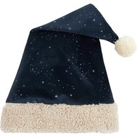 Nobodinoz - Weihnachtsmütze für Kinder aus Samt, night blue silver milky way von nobodinoz