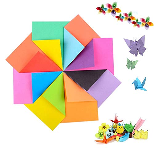 200 Blatt Doppelseitiges Origami, Farb Origami Set, Dekoratives Büttenpapier, DIY Farbpapier für Kinder und Erwachsene, Handwerkliches Faltpapier,Multifunktionales Origami,15 x 15 cm von nobrand
