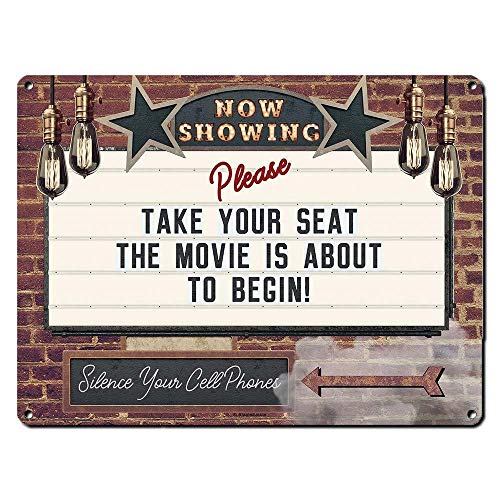 Metall-Blechschild "Take Your Seat The Movie is About to Begin Cinema" Home Bar Club Wanddekoration Schilder 30,5 x 20,3 cm Metall-Blechschild "Take Your Seat The Movie is About to Begin Cinema" Home Bar Club Wanddekoration Schilder 30,5 x 20,3 cm von nobrand