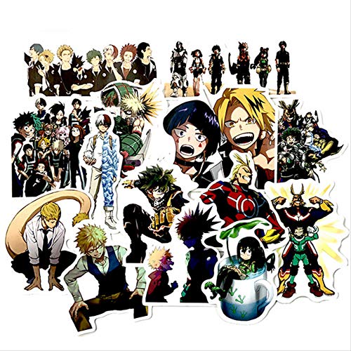 nobrand 50Pcs My Hero Academia Graffti Aufkleber Meine Schule Der Helden Für Gepäck Laptop Notebook Skateboard Autotelefon Spielzeug Aufkleber Aufkleber 5Cm von nobrand